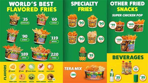 potato corner mega calories|Potato Corner Menu Prices in Philippines May 2024.